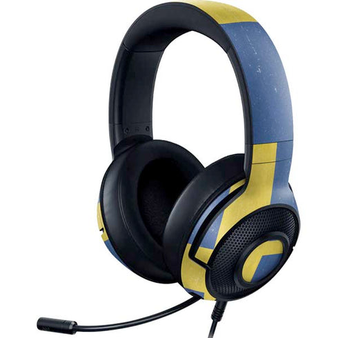 Sweden Flag Distressed Razer Kraken X Skin